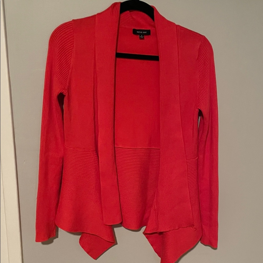 Vibrant Orange Women's Cardigan Sweater